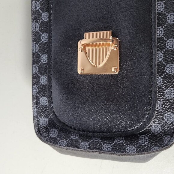 Geometric Pattern Phone Bag  Womens Fashion  Flap  Gold Chain Shoulder Bag - Picture 3 of 6